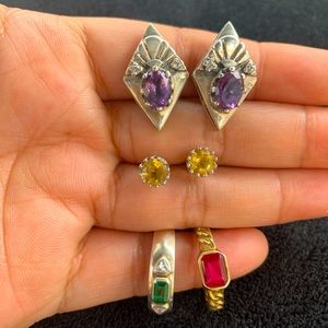 Silver 925 Gem stone bundle